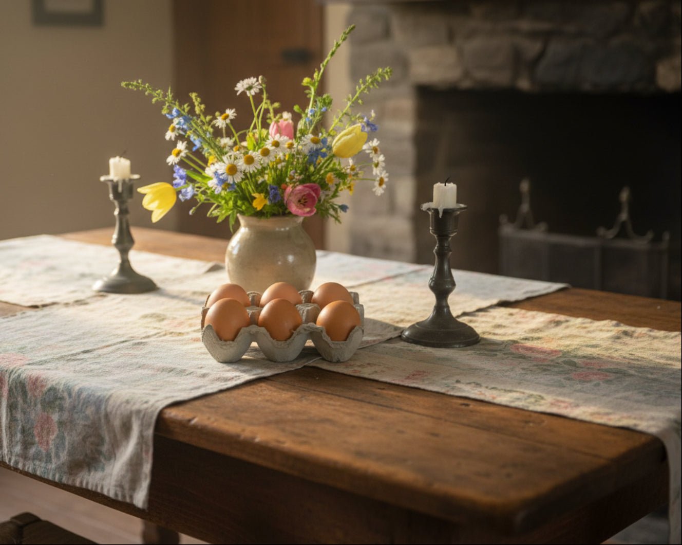 Primitive Spring Easter Realistic Life Size Brown Resin Eggs 6 pc in Crate - The Primitive Pineapple Collection