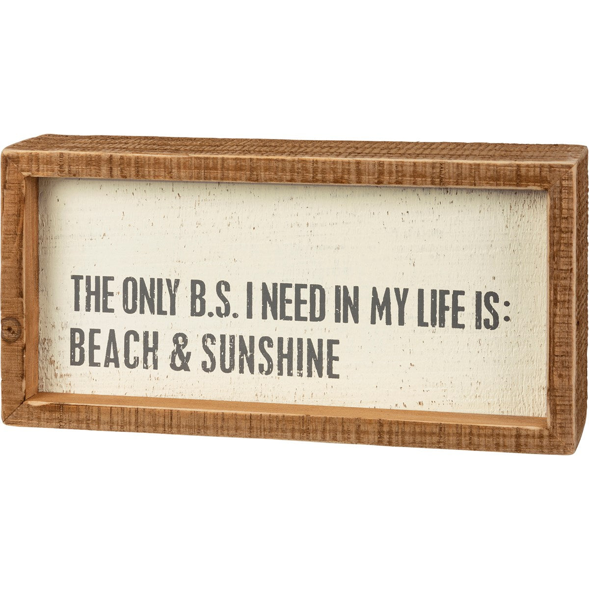Summer Beach Cottage I Need In My Life Inset Box Sign