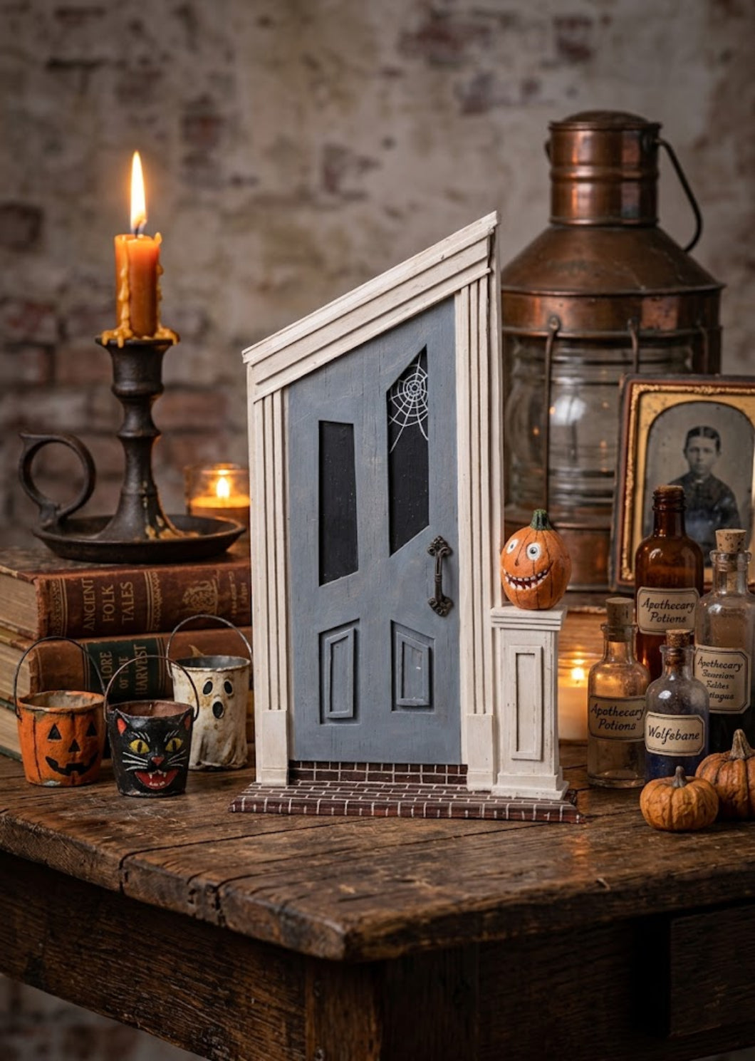 Lori Mitchell Spooky Door Halloween Figurine | ESC &amp; Company 