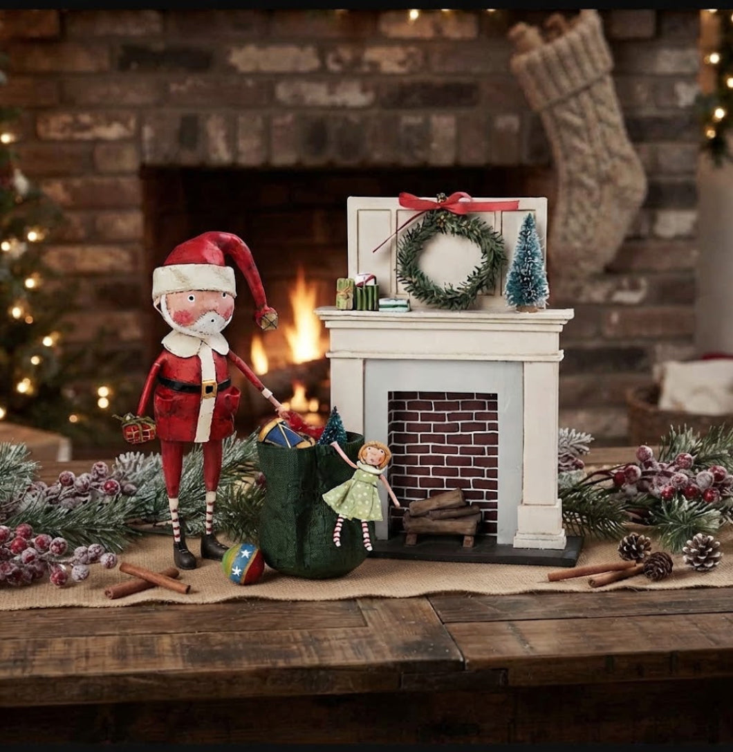 ESC and Company Lori Mitchell Holiday Hearth Christmas Fireplace Figurine