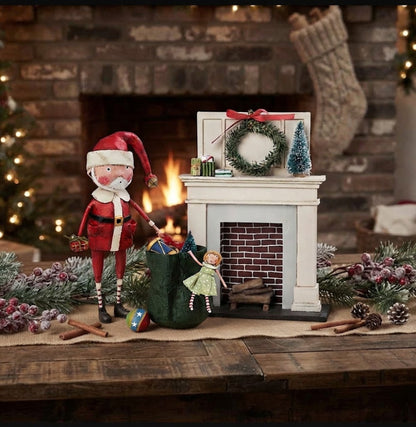 ESC and Company Lori Mitchell Holiday Hearth Christmas Fireplace Figurine