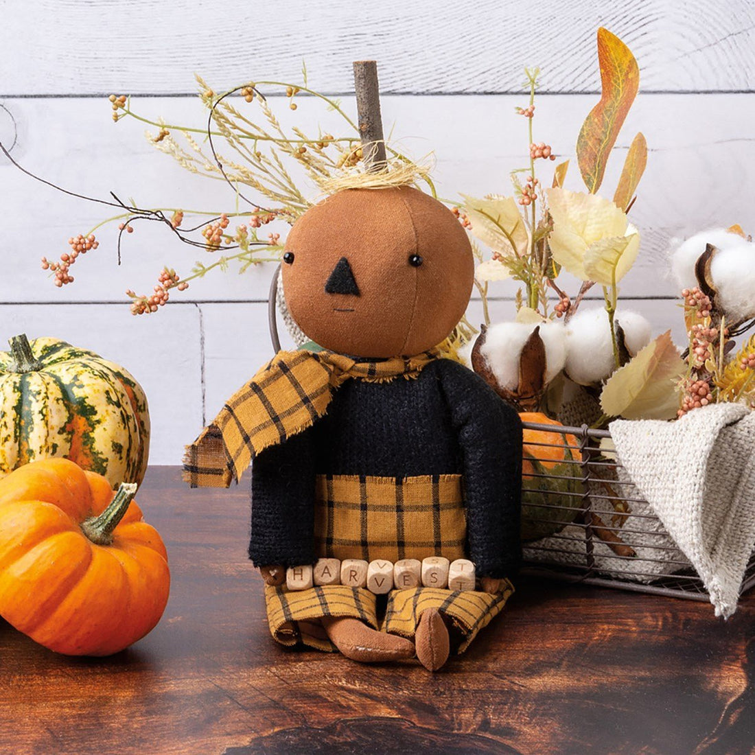 Primitive Country Fall Harvest Jack Doll - The Primitive Pineapple Collection