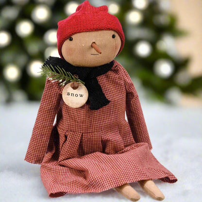 Primitive Country Christmas 16.50&quot; Sierra Snowgirl Doll