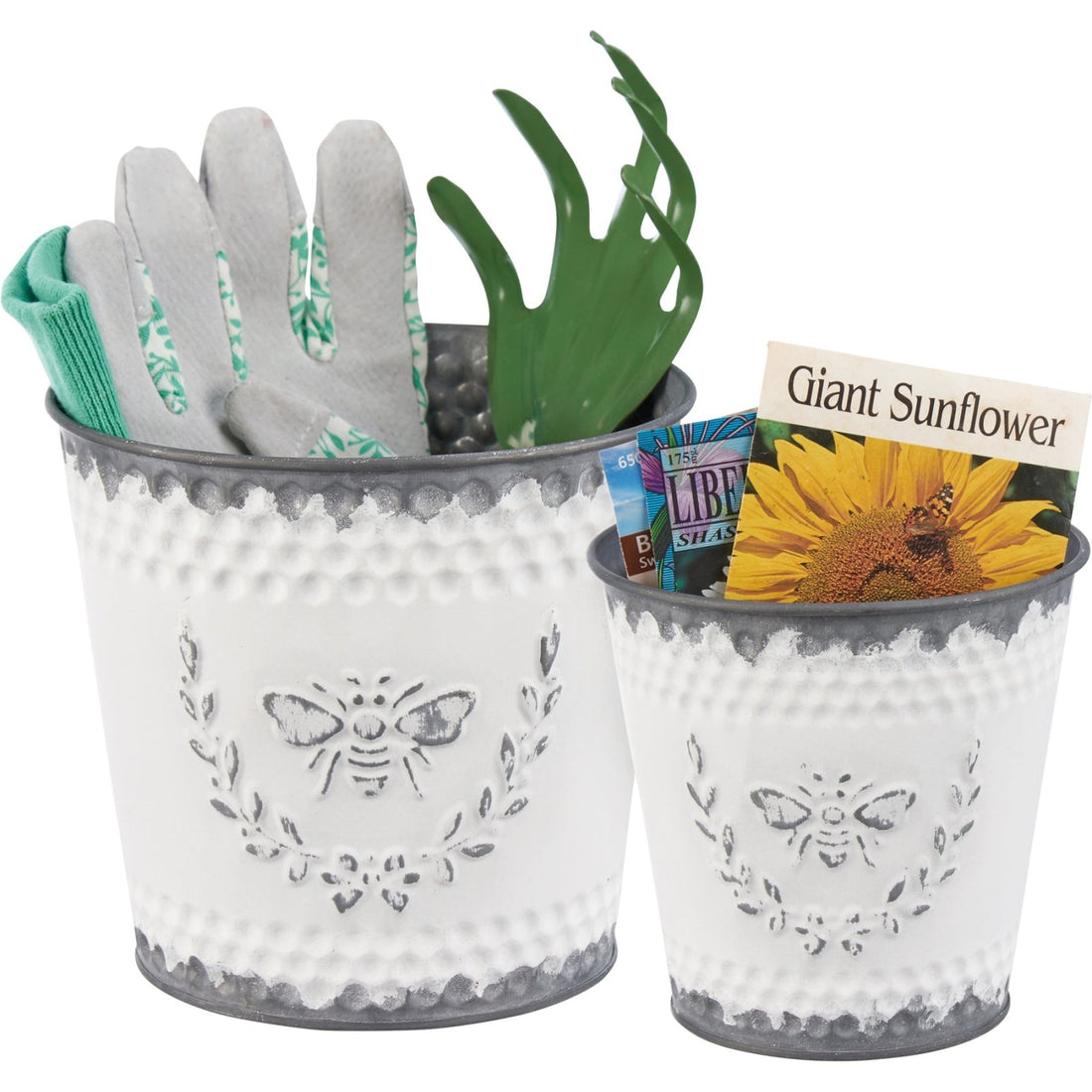 Primitive Spring Bee Bucket Set 2 pc - The Primitive Pineapple Collection