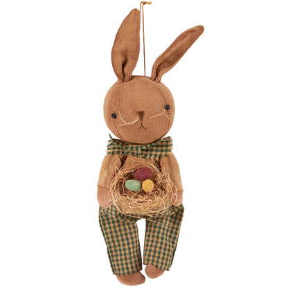 Primitive Spring Easter Egg Basket Bunny Doll Ornament