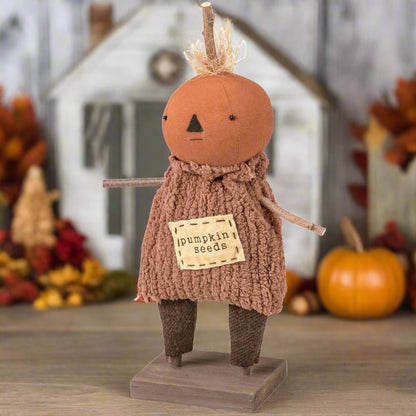 Primitive Country Fall Halloween Sweet Oscar Pumpkin Doll