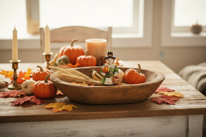 Primitive Fall Thanksgiving Glass Pilgrim Boy Ornament - The Primitive Pineapple Collection