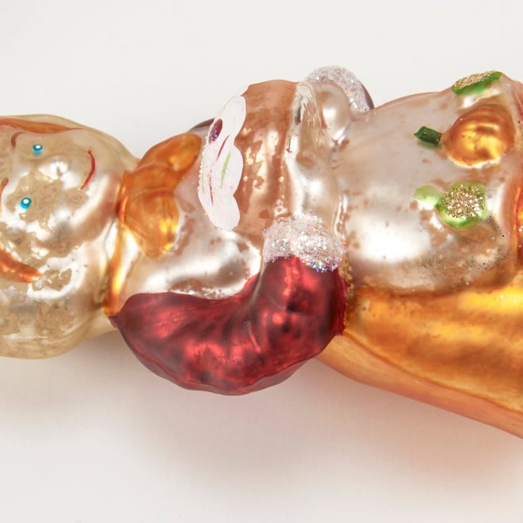 Primitive Fall Thanksgiving Glass Pilgrim Girl Ornament - The Primitive Pineapple Collection