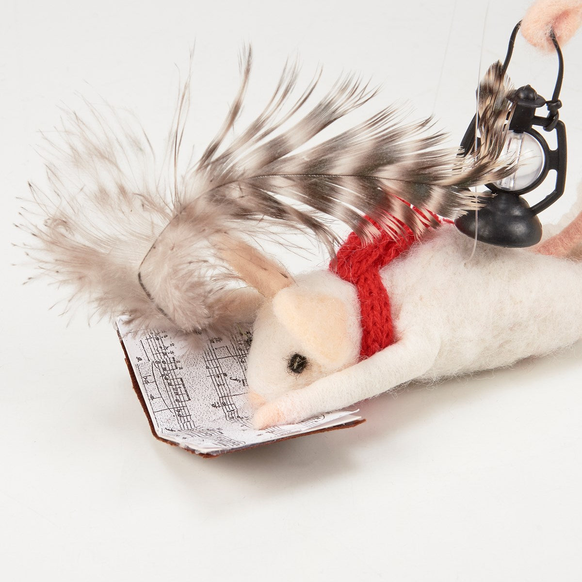 Primitive Christmas Felt Mouse Writing Christmas List Ornament