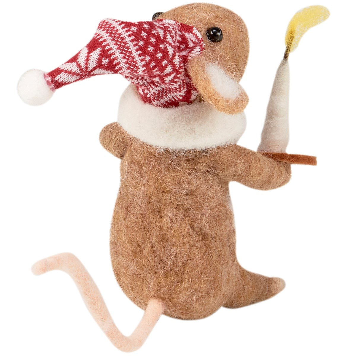 Primitive Christmas Felt Ebenezer Mouse Ornament