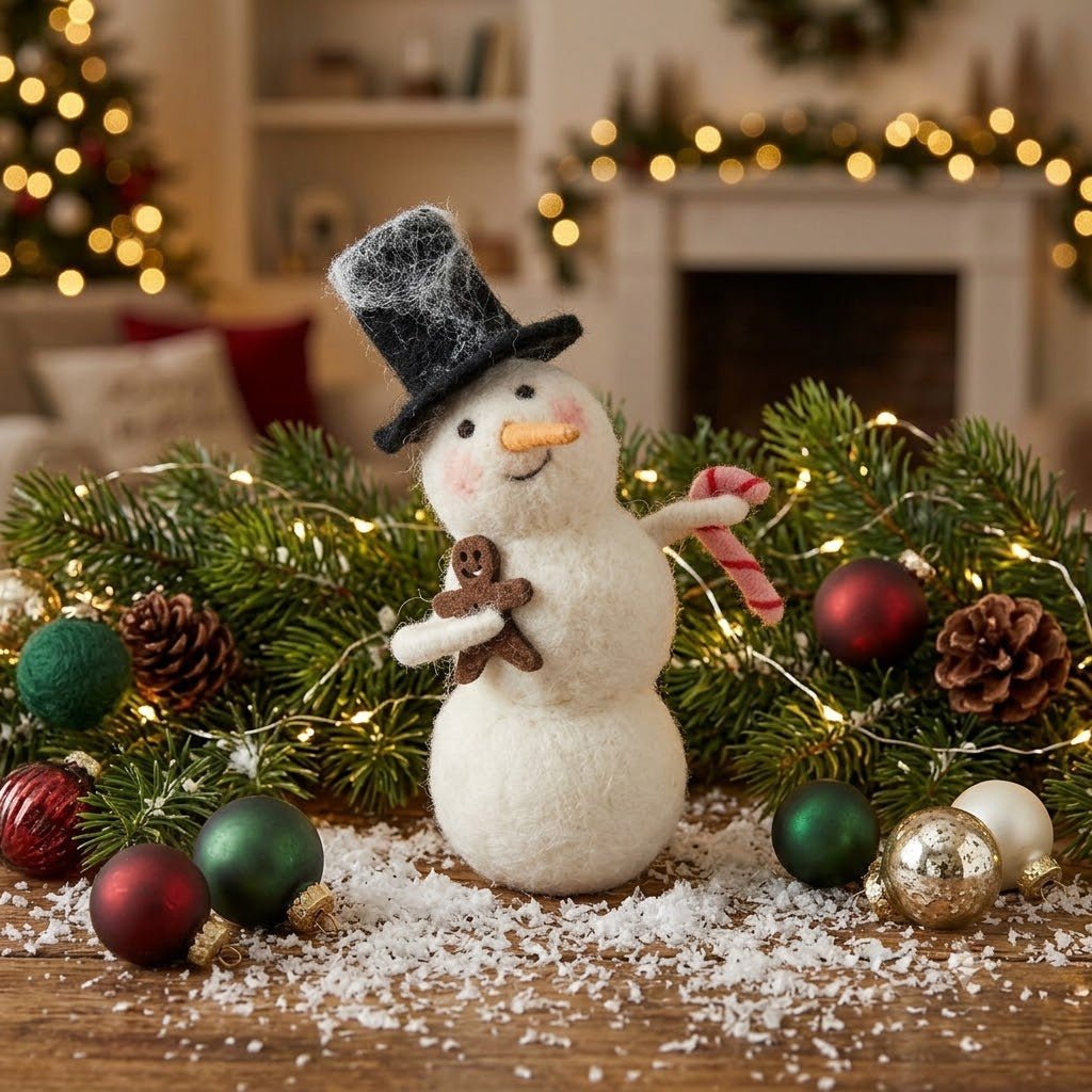 Primitive Christmas Gingerbread Snowman - The Primitive Pineapple Collection