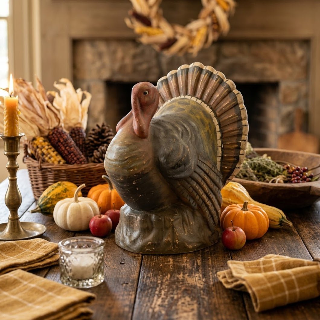 Halloween Fall Ragon House Collectable 12” Turkey Centerpiece Figurine - The Primitive Pineapple Collection
