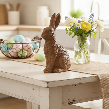 Primitive Spring Easter Resin Chocolate Bunny Large 8" - The Primitive Pineapple Collection