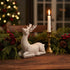 Christmas White Distressed Small Resin Upward-Look Reindeer - 4.5" - The Primitive Pineapple Collection