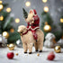 Ragon House Christmas 8" Santa w/ Sheep and Bottle Brush Tree Figurine - The Primitive Pineapple Collection