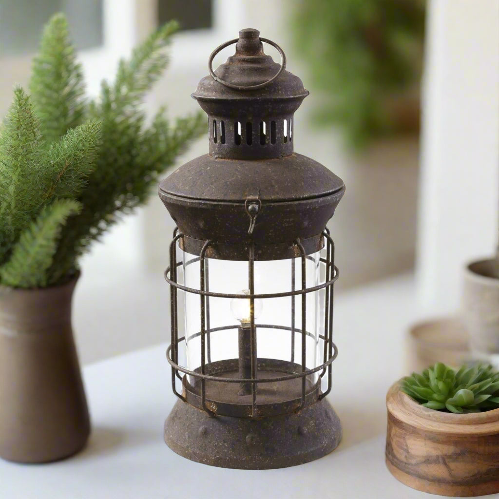 Primitive Colonial 14.5&quot; Led Lantern