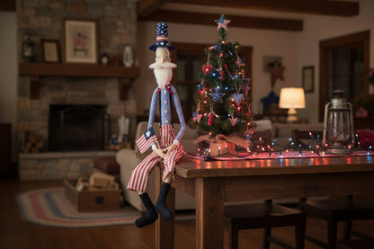 Freedom Sam Patriotic Art Doll by Joe Spencer | 43 - inch Americana Decor - The Primitive Pineapple Collection