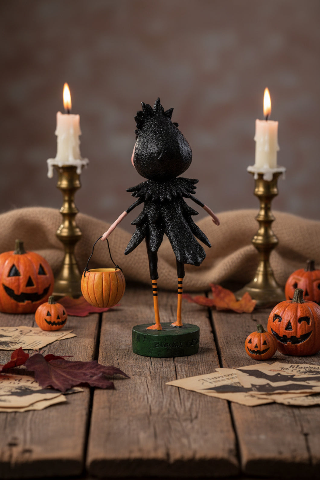 Halloween Folk Art Esc and Company Ravishing Raven Lori Mitchell 15525