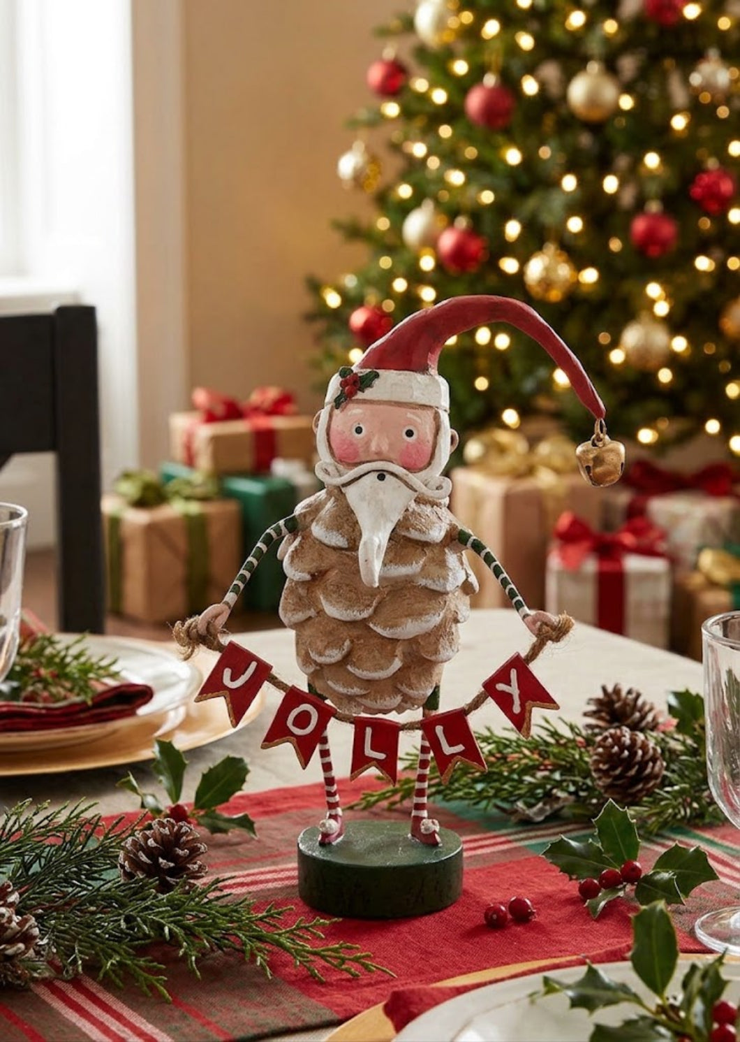 Lori Mitchell Jolly Jingle Santa Figurine | ESC and Company