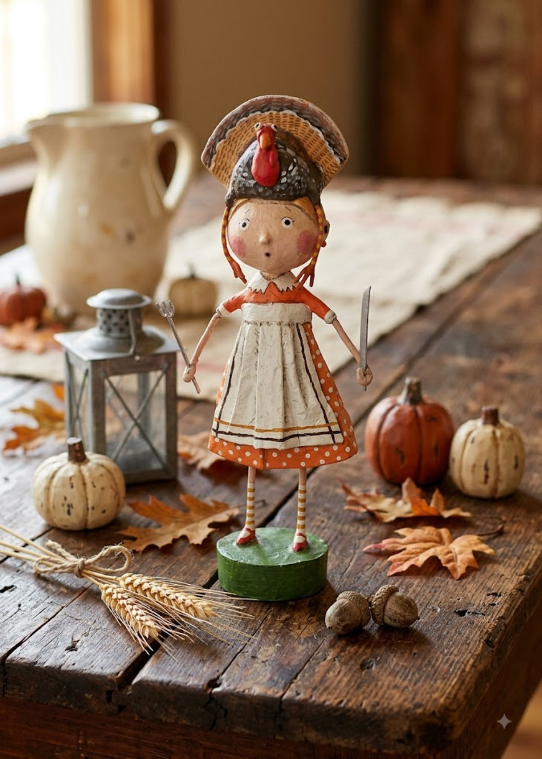 Lori Mitchell Turkey Time Thanksgiving Figurine | ESC &amp; Company 