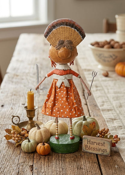 Lori Mitchell Turkey Time Thanksgiving Figurine | ESC &amp; Company 