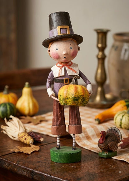 Lori Mitchell Mason Mayflower Thanksgiving Figurine | ESC &amp; Company 16721 - The Primitive Pineapple Collection