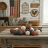 12 pc Americana Primitive Plaid Rag Balls - 1.5" Bowl Fillers - The Primitive Pineapple Collection