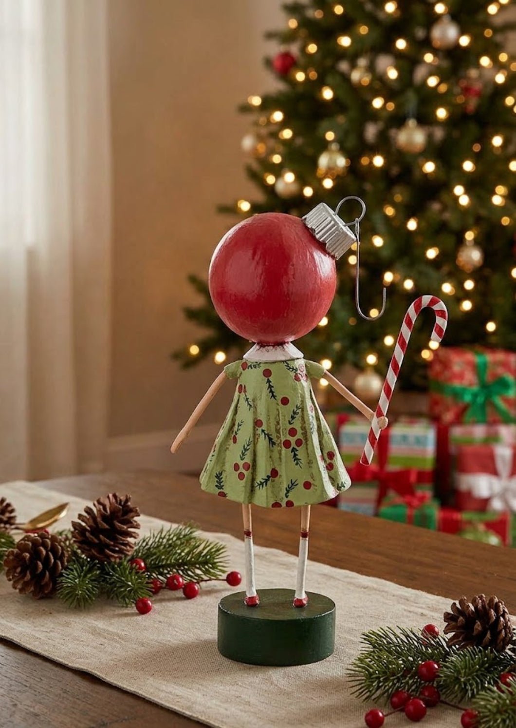 Lori Mitchell Betsy Bauble Christmas Figurine 6.5"