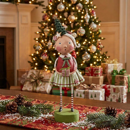 Lori Mitchell Mrs. Santa Claus Christmas Figurine, 7.5 Inch - The Primitive Pineapple Collection