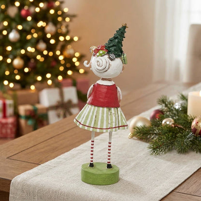 Lori Mitchell Mrs. Santa Claus Christmas Figurine, 7.5 Inch - The Primitive Pineapple Collection