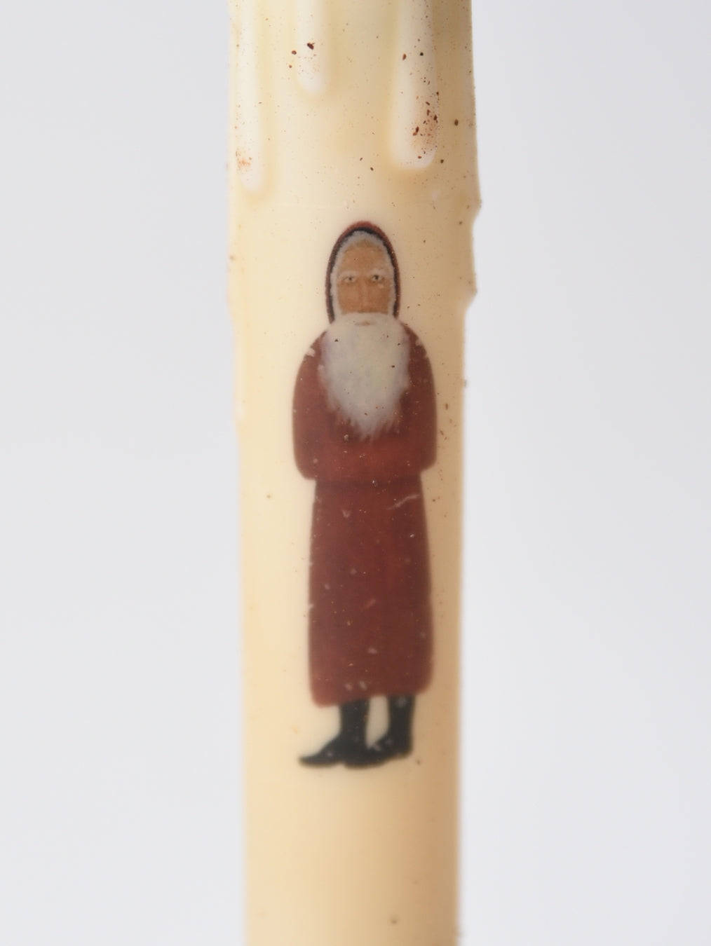 Primitive Handcrafted Christmas 7&quot; Belsnickle Santa Led Timer Taper Candle