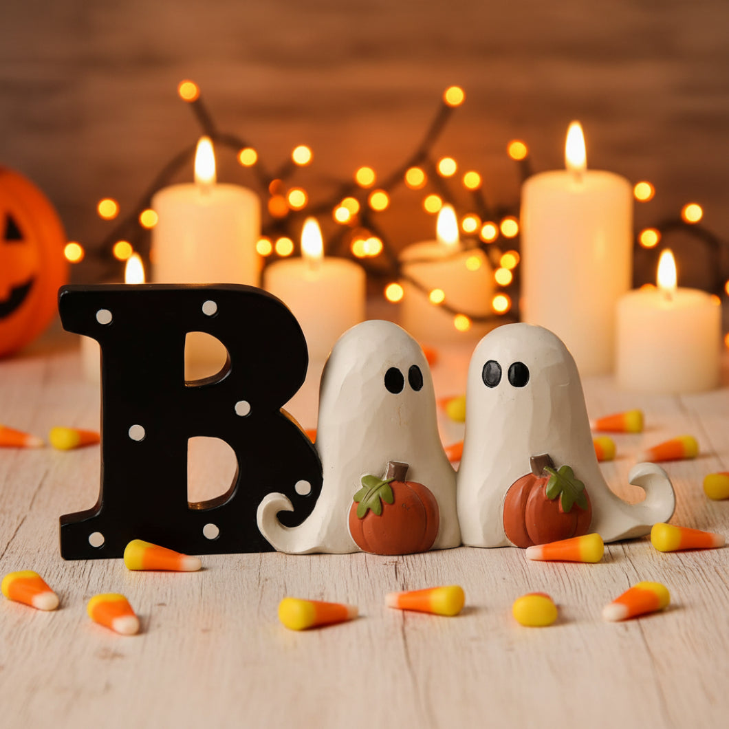 Blossom Bucket Halloween Boo With Ghosts Shelf Sitter
