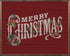 Handcrafted Walnut Framed Christmas Vintage Merry Christmas w/ Holly Art - The Primitive Pineapple Collection