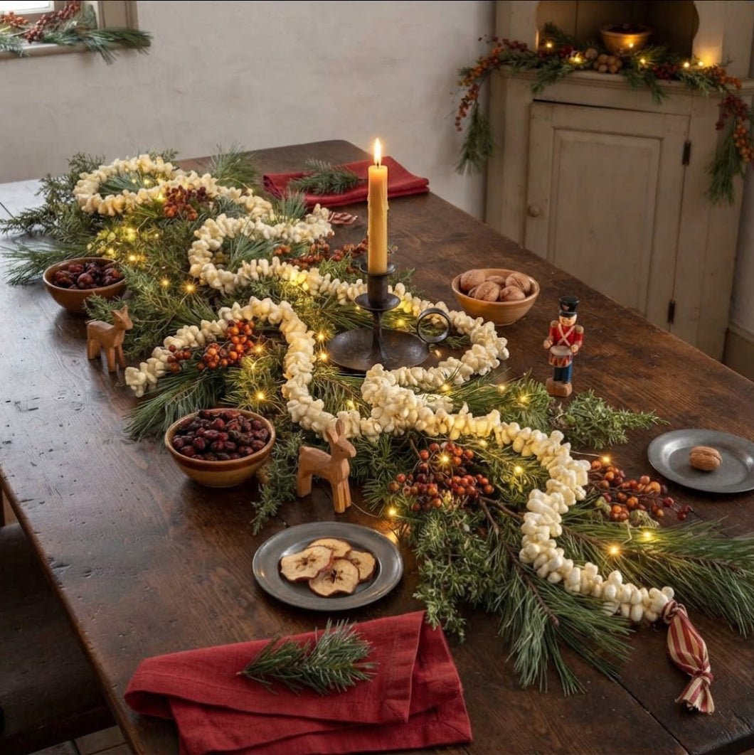Primitive Farmhouse Ragon House 9-Foot Faux Popcorn Garland - The Primitive Pineapple Collection