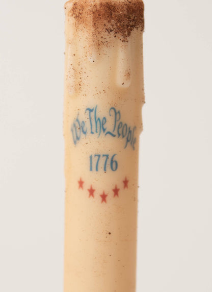 7" Flameless Americana "We The People" LED Timer Taper Candle - The Primitive Pineapple Collection