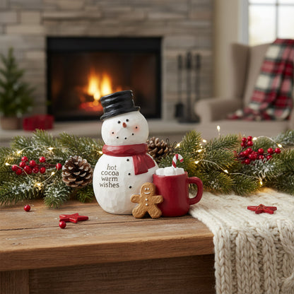 Blossom Bucket Christmas Snowman w/Mug &amp; Gingerbread Man