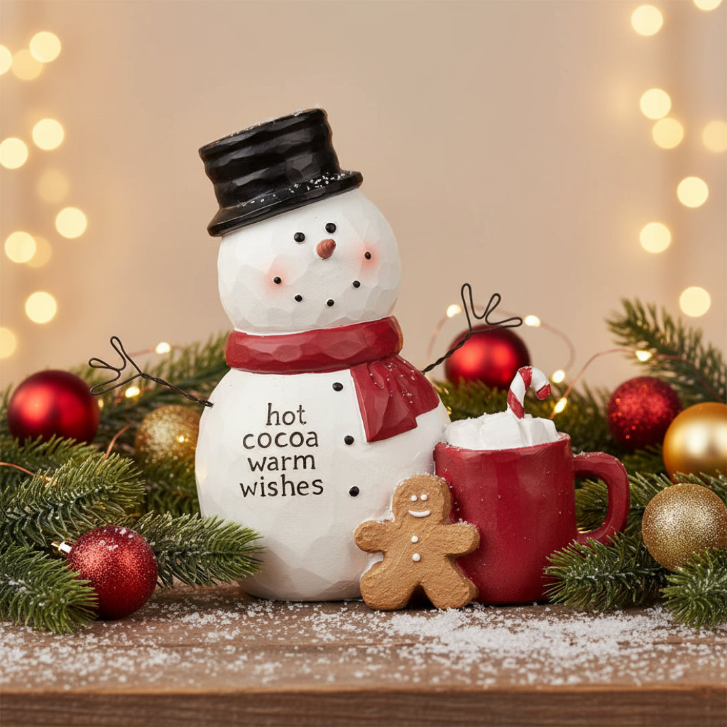 Blossom Bucket Christmas Snowman w/Mug &amp; Gingerbread Man