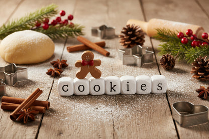 Blossom Bucket Christmas Gingerbread Man Cookies Shelf Sitter