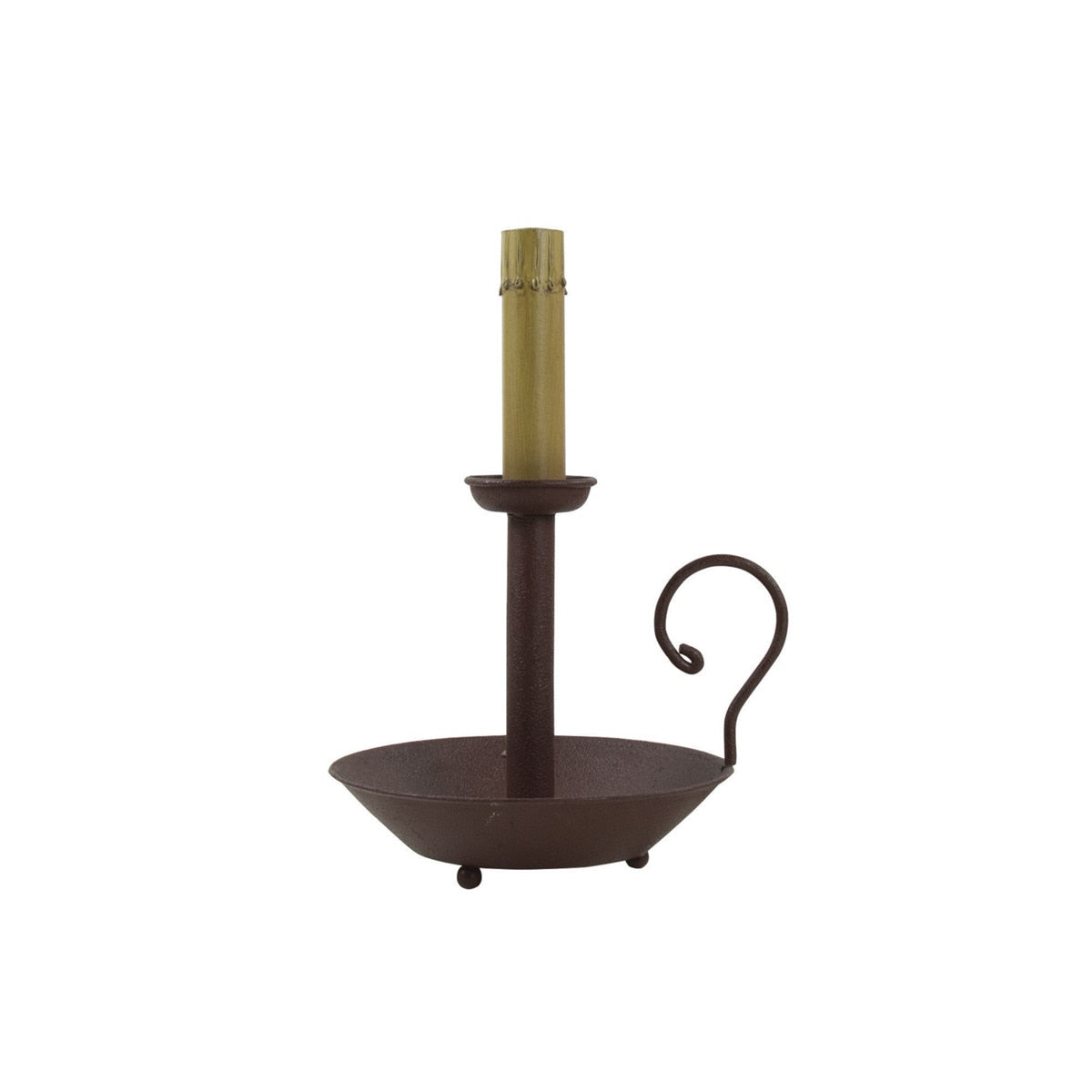 Primitive Farmhouse Red 13" Electric Chamberstick Accent Lamp