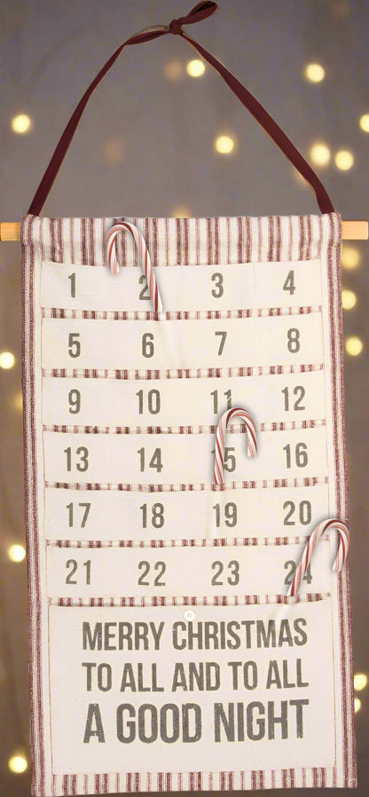 Primitives By Kathy Merry Christmas To All And To All A Good Night&quot; Wall Advent Countdown