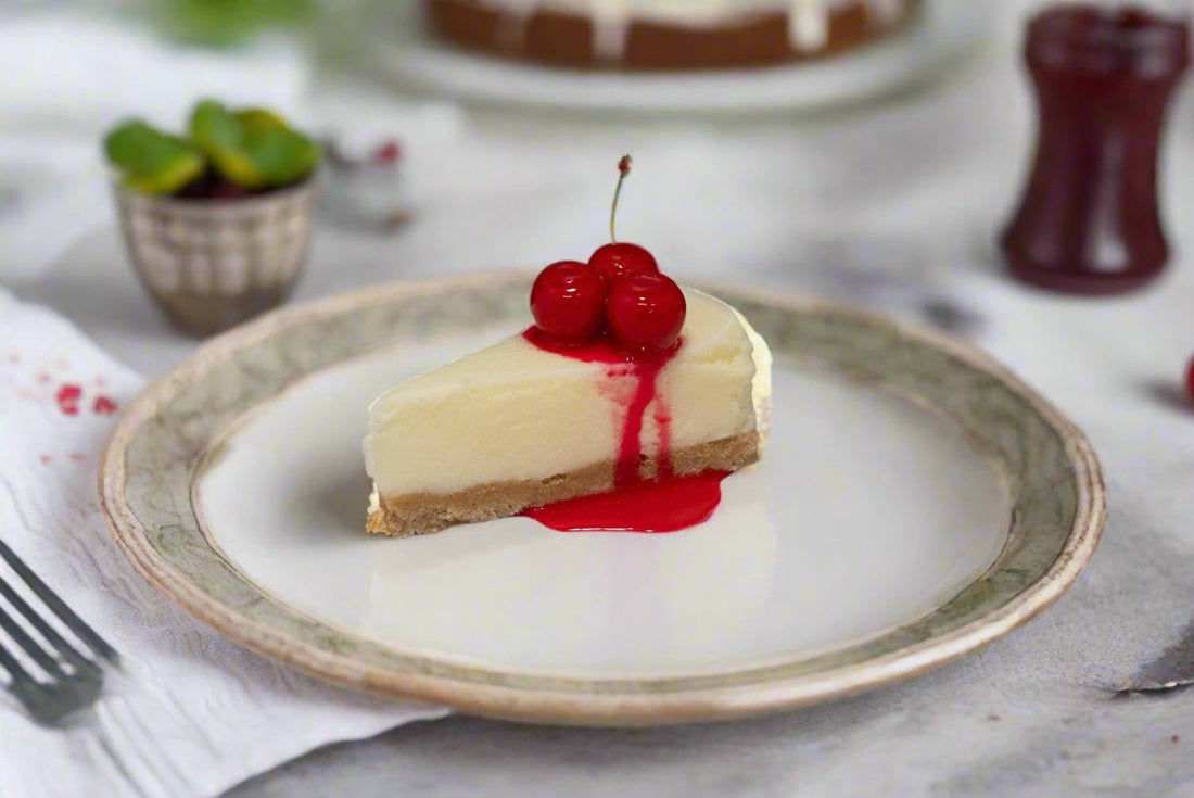 Farmhouse Handcrafted USA Faux Cherry Cheesecake Slice - The Primitive Pineapple Collection