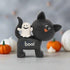 Blossom Bucket Halloween Boo Black Cat With Ghost Shelf Sitter - The Primitive Pineapple Collection