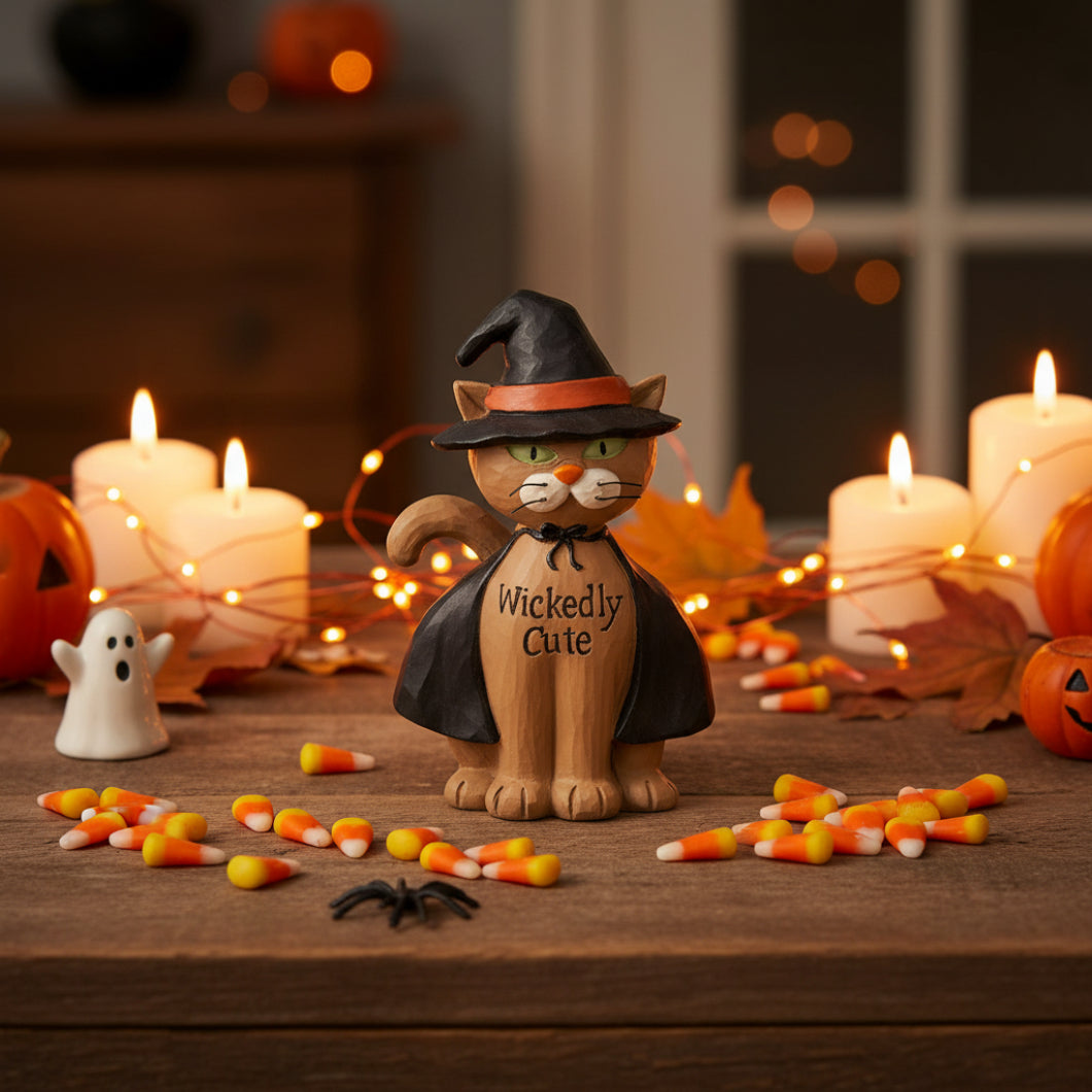 Blossom Bucket Halloween Wickedly Cute Cat In Witch Costume