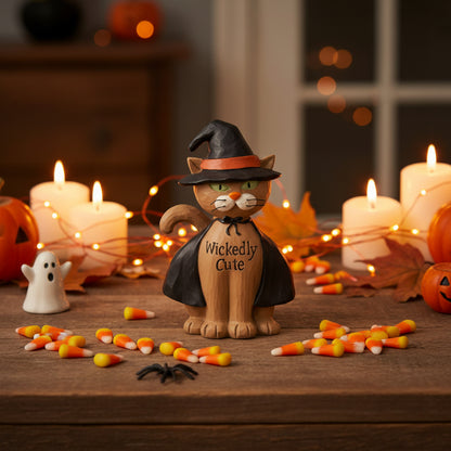 Blossom Bucket Halloween Wickedly Cute Cat In Witch Costume
