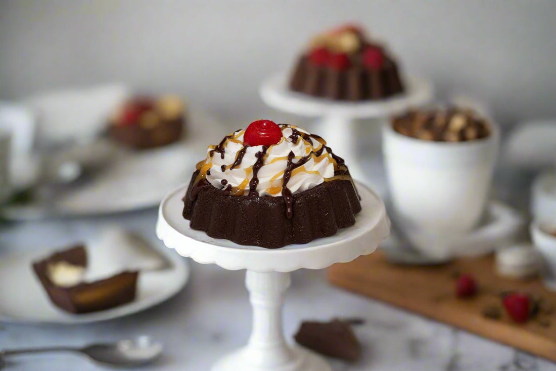 Farmhouse Handcrafted USA Faux Small Fake Chocolate Tart - The Primitive Pineapple Collection