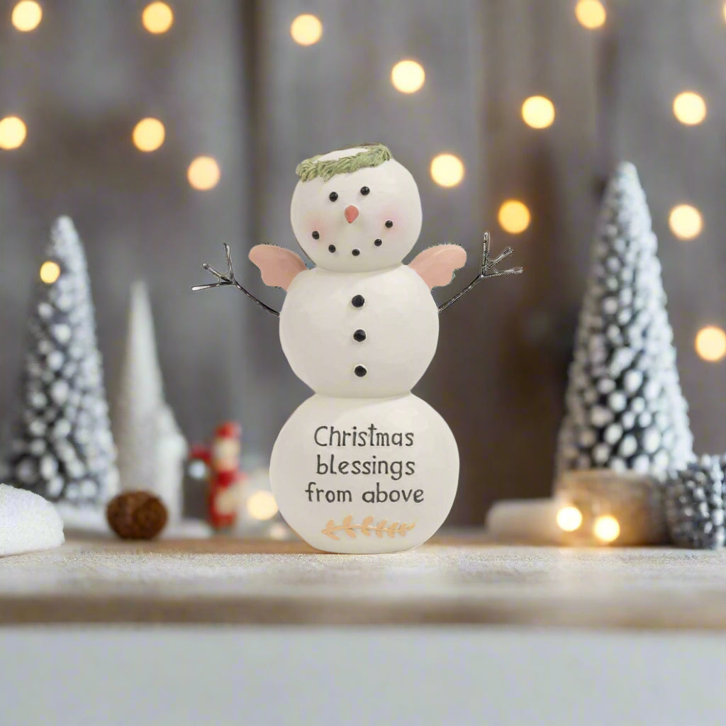Blossom Bucket Christmas Blessings Snow Angel Shelf Sitter