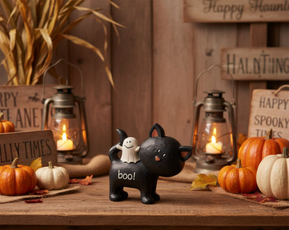 Blossom Bucket Halloween Ghostly Gatherings Boo Black Cat