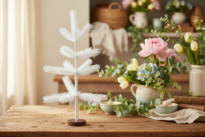Primitive Farmhouse 24" White Feather Tree - The Primitive Pineapple Collection