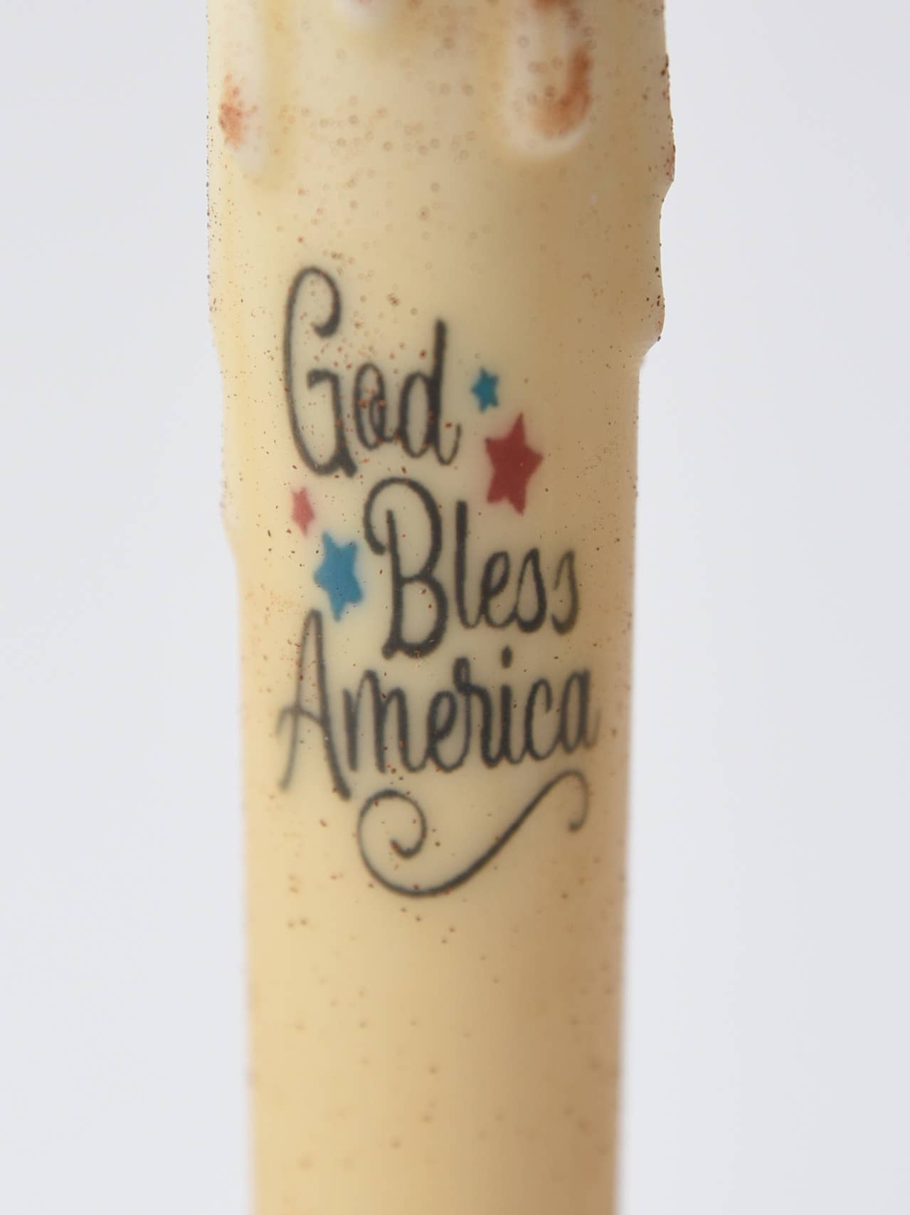 7" God Bless America LED Timer Taper Candle - Primitive Americana Decor - The Primitive Pineapple Collection