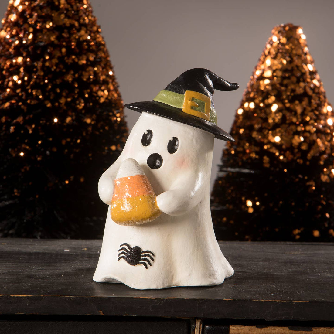 Bethany Lowe Halloween Ghost Gavin with Candy Corn Figure TL0247 - The Primitive Pineapple Collection